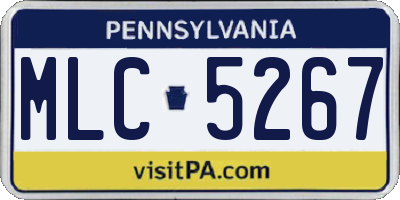 PA license plate MLC5267
