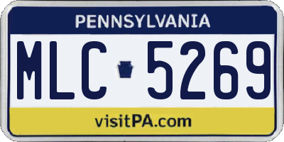 PA license plate MLC5269