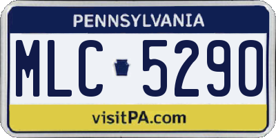 PA license plate MLC5290