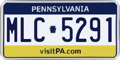 PA license plate MLC5291