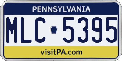 PA license plate MLC5395