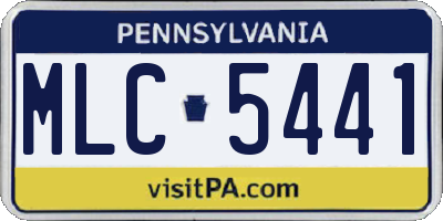PA license plate MLC5441