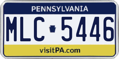 PA license plate MLC5446