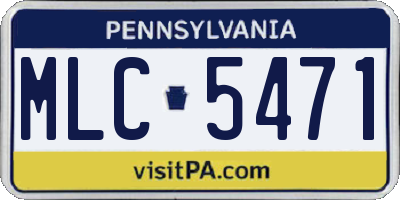 PA license plate MLC5471