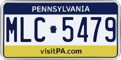 PA license plate MLC5479