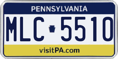 PA license plate MLC5510