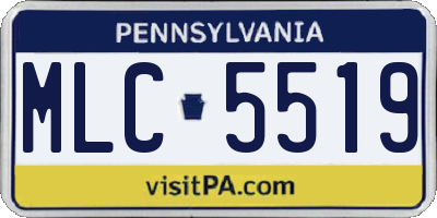 PA license plate MLC5519