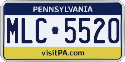 PA license plate MLC5520