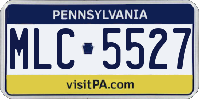 PA license plate MLC5527