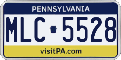 PA license plate MLC5528