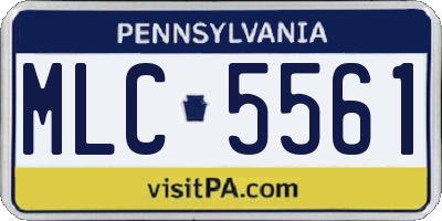 PA license plate MLC5561