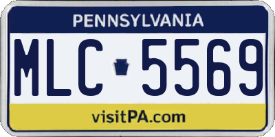 PA license plate MLC5569