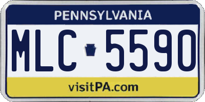 PA license plate MLC5590