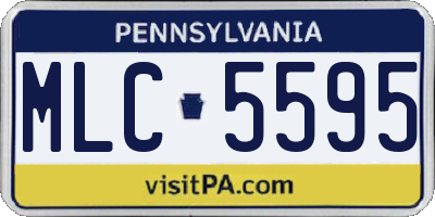 PA license plate MLC5595