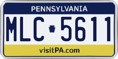 PA license plate MLC5611