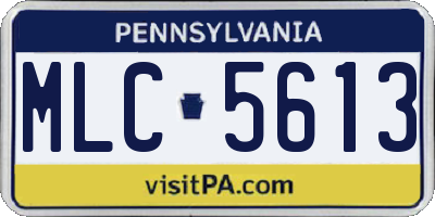 PA license plate MLC5613