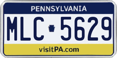 PA license plate MLC5629