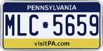 PA license plate MLC5659