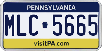 PA license plate MLC5665