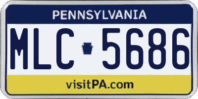 PA license plate MLC5686