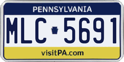 PA license plate MLC5691