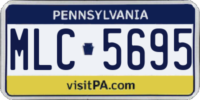 PA license plate MLC5695