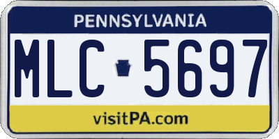 PA license plate MLC5697