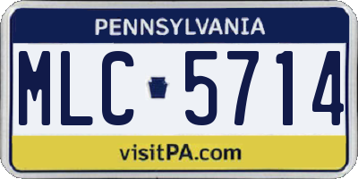 PA license plate MLC5714