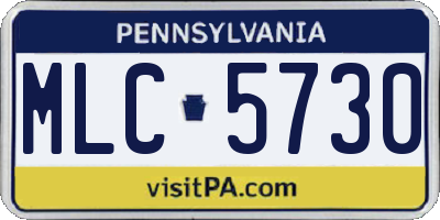 PA license plate MLC5730