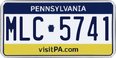 PA license plate MLC5741