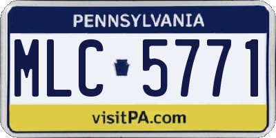 PA license plate MLC5771