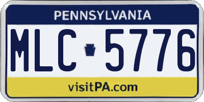 PA license plate MLC5776