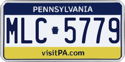PA license plate MLC5779