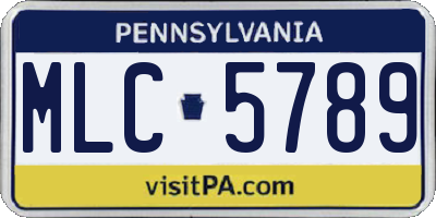 PA license plate MLC5789