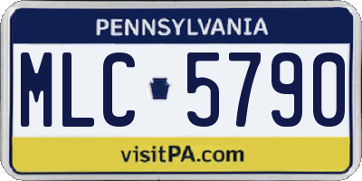 PA license plate MLC5790