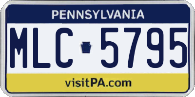 PA license plate MLC5795