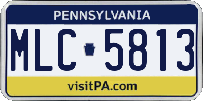 PA license plate MLC5813