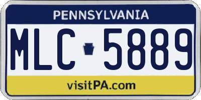 PA license plate MLC5889