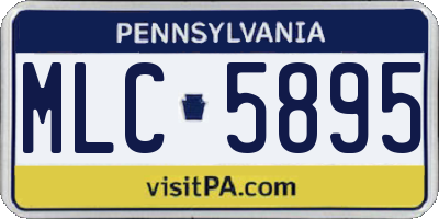 PA license plate MLC5895