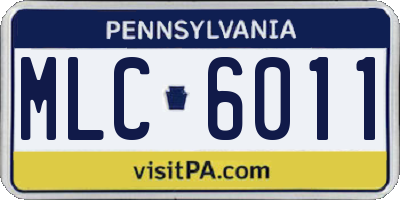 PA license plate MLC6011