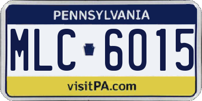 PA license plate MLC6015