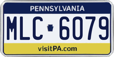 PA license plate MLC6079