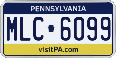PA license plate MLC6099