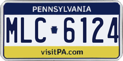 PA license plate MLC6124