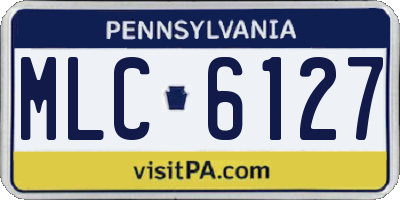 PA license plate MLC6127