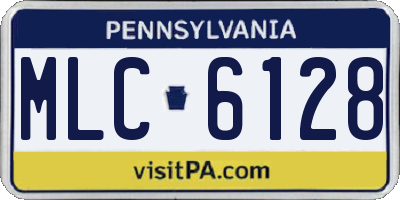 PA license plate MLC6128