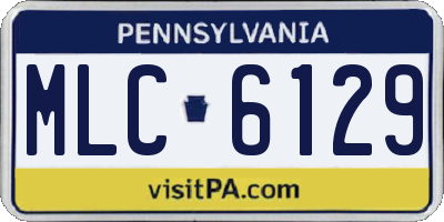 PA license plate MLC6129