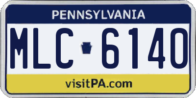 PA license plate MLC6140