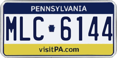 PA license plate MLC6144