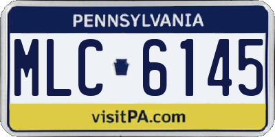 PA license plate MLC6145